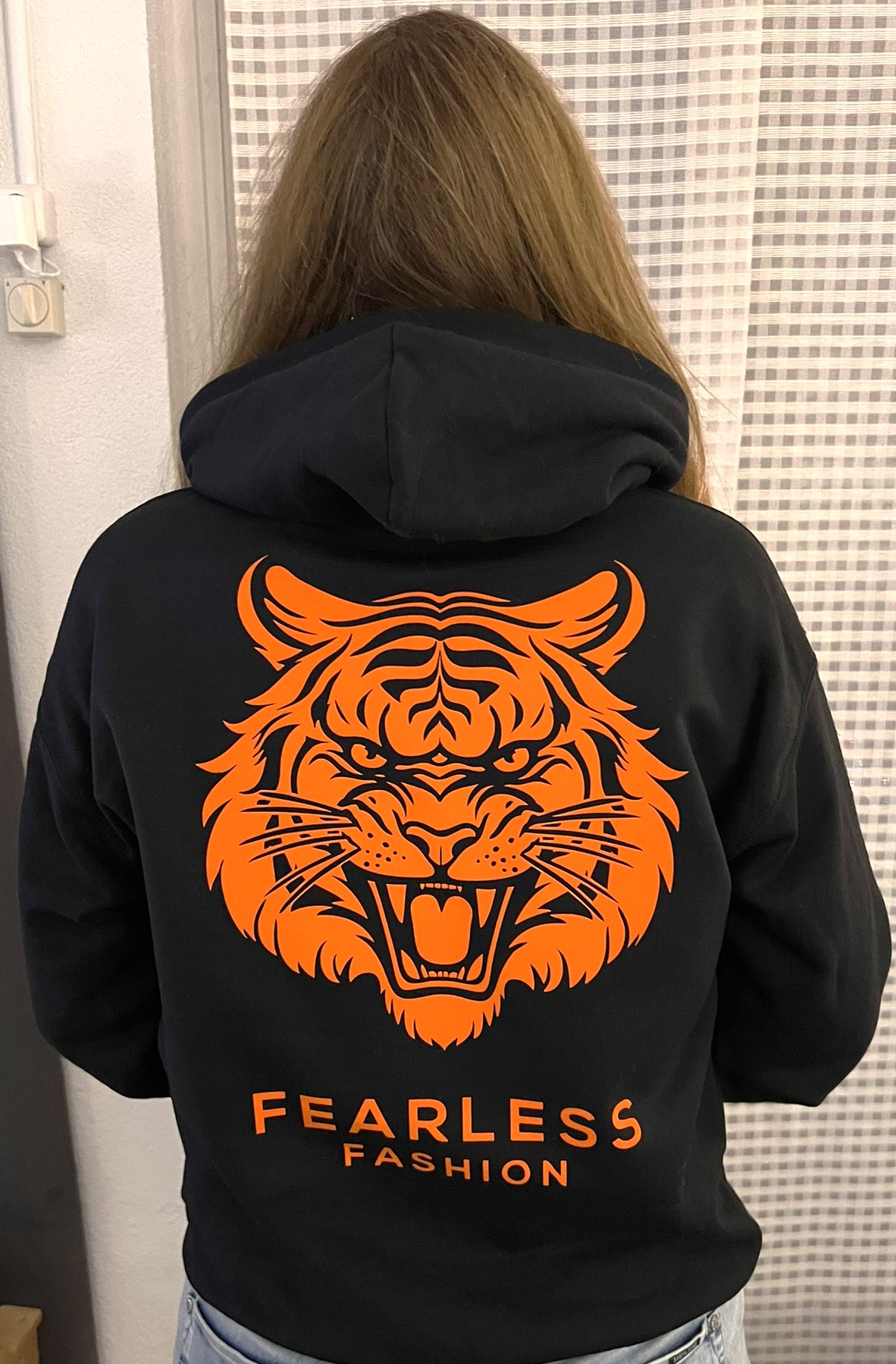Hoodie Tijgerprint zwart - Afbeelding 3